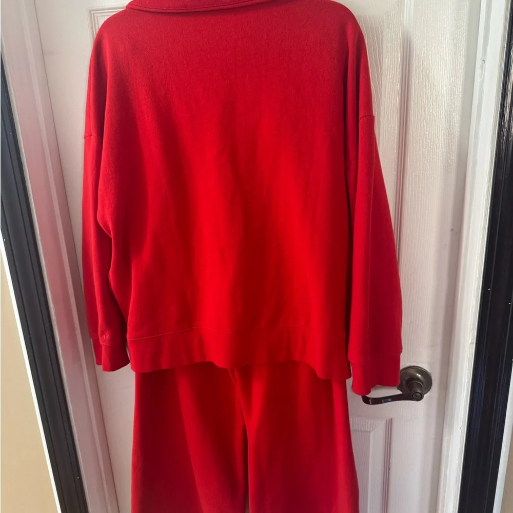 PINK Victoria's Secret Red Seperates sweatshirt and sweatpants - Picture 1 of 7